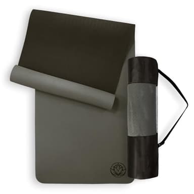 VonBueren Yoga Matte rutschfest | ca. 183 x 61 cm grau | Yogamatte | Pilates-Gymnastikmatte