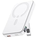 Powerbank für Magsafe, Magnetische Power Bank 12000mah, PD 22.5W USB-A Ausgabe, Kabelloses Tragbares Ladegerät mit Typ-C-Eingang und -Ausgang, LED-Anzeige für iPhone 16/15/14/13/12/Pro/Pro Max Serie