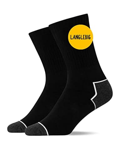 Snocks Arbeitssocken Herren 2x Paar Work Socken aus Bio-Baumwolle Schwarz Größe 43-46 Arbeitssocken Herren 43-46 Schwarz Hüttensocken Warm Winter Arbeit Socken