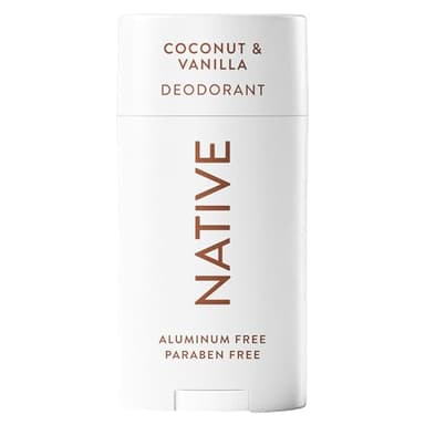 Native Deodorant für Frauen & Männer - ohne Alkohol & aluminiumfrei - Kokosnuss- & Vanille-Duft - mit natürlichen Auszügen aus Sheabutter, Kokosöl & Natron - 72 Stunden Schutz vor Geruch - 1 x 75 g