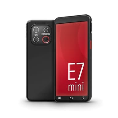 emporiaSMART.7mini Senioren-Smartphone ohne Vertrag, Android 15 Handy mit Notruftaste, 5,45" Touchdisplay, NFC, Fingerabdrucksensor, Hörgerätekompatibel, Kompakt & Leistungsstark, Schwarz
