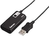 Hama Bluetooth Audio Sender Twin (Empfänger Adapter zur gleichzeitigen Übertragung an 2 Kopfhörer oder Lautsprecher, drahtlos BT Nachrüstung) 40987 Schwarz