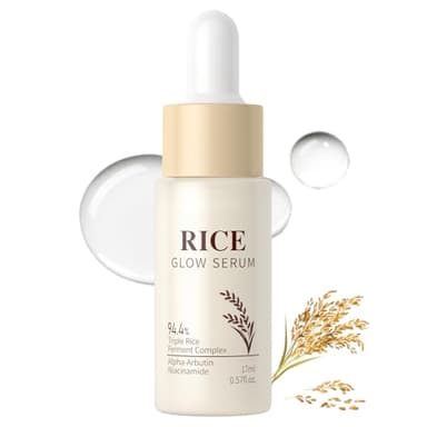 Rice Serum Gesicht,Reisserum mit Koreanische Reis Extrakte,Feuchtigkeitsspendend für trockene Haut,Anti Falten,Poren Verkleinern für Strahlende Haut,Rice Gesichtsserum Korean,Niacinamide Serum