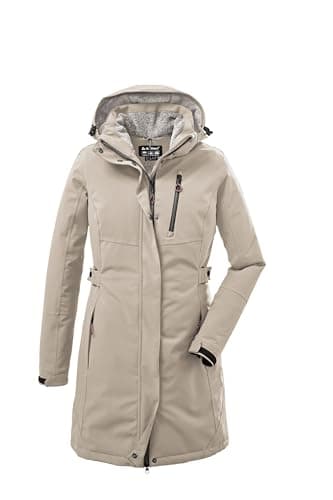 killtec Damen Funktionsparka/Parka mit abzippbarer Kapuze KOW 165 WMN PRK, hell taupe, 52, 37726-000