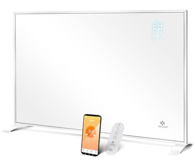 KESSER® Infrarotheizung Energiesparend Infrarot Standgerät & Wandmontage Elektroheizung 540W mit Fernbedienung Thermostat & App-Steuerung Elektrisch Heizpaneel Heizung Konvektor Standfüße