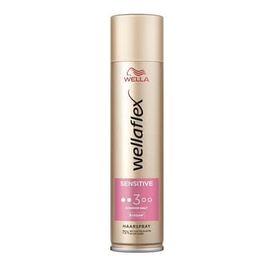 Wellaflex Sensitive Haarspray für Frauen | Bis zu 48 Std. starker Halt | Parfümfrei | Sanft zur Kopfhaut, dermatologisch getestet | Vegane Formel | Haltegrad 3 | 250ml
