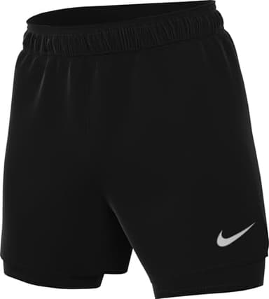 Nike Challenger Vielseitige 2-In-1-Shorts Mit Dri-Fit-Technologie (Herren, Ca. 18 cm), Black/Black/Black/Reflective Silv, HJ3588-010, L