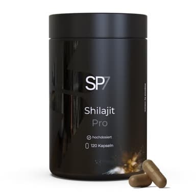 SP7® Shilajit Pro Kapseln - Himalaya Mumijo mit 85 Minerals - 120 Kapseln - hochdosiert 1000mg pro Tagesdosis - originales Shilajit aus Himalaya - vegan & laborgeprüft