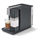 Tchibo Qbo MILK MASTER Premium Kapselmaschine für Cappuccino, Espresso, Caffè Crema, Caffè Grande, Milchschaum auf Knopfdruck mit abnehmbarem Milchtank 300ml, mit Abschaltautomatik, Gentle Grey