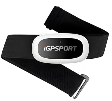 iGPSPORT HR50 Herzfrequenzmesser, Bluetooth & Ant+ mit Brustgurt für Laufen, Radfahren, Fitnessstudio, kompatibel mit Garmin Polar Wahoo - Schwarz