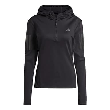 Adidas Damen Own The Run Winterized Hooded Half-Zip, Black, L