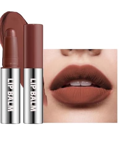 Braun Lippenstift Matte, Wasserfest Langanhaltender Crayon Lipstick Lippenbalsam, Seidig Cremige Textur, Anti-Transfer, Hochpigmentierter Lippenstifte mit Samtiger Matt Effekt, Make-up für Frauen-06