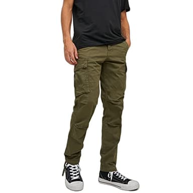 JACK & JONES Herren Cargohose Jpstace Jjtucker AMA Noos, Olivennacht, 32W / 32L
