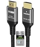 Ubluker 10K 8K 4K HDMI Kabel 48Gbps 2M, Zertifiziertes Ultra High Speed HDMI® Kabel 4K 240Hz 144Hz 8K 60Hz 0.01ms HDR10+ ARC eARC HDCP2.3 Netflix Roku TV PC Monitor Projektor PS5 4 Xbox