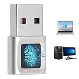 Bewinner USB-Fingerabdruck-Schlüsselleser, Hello-Fingerabdruck-Scanner, 360-Grad-Touch-Schnellabgleich, Anti-Spoofing-Fingerabdrucksensor für PC