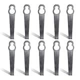 Rasentrimmer Ersatzmesser Metall, 10 Stück, dellyy Replacement Blades for Trimmer, Metallmesser für Rasentrimmer, Rasentrimmer Klingen Metall, Rasenmäherklinge Ersetzen