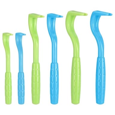 Coptiner 6er Set Zeckenhaken 3 Größen Zeckenzange Zeckenentferner Einfacher und Sicherer Zeckenhebel Zeckenschutz für Hund, Katze, Pferd & Menschen Alternative zu Zeckenpinzette(Grün, Blau)