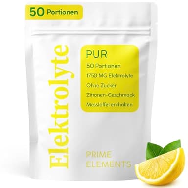 Elektrolyte hochdosiert ohne Zucker | 50 Portionen mit je 1750 MG | Elektrolyte Pulver für Sportler bei Flüssigkeitsverlust | 250g | Zitronen-Geschmack