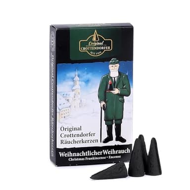 Crottendorfer 1001 Original Räucherkerzen Weihnachtlicher Weihrauch 24 Stück, Größe M