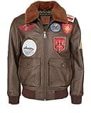 Top Gun Herren Lederjacke Tg20201007 Dark Brown,L