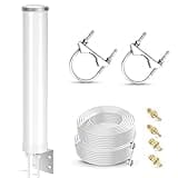 Nelawya 5G Antenne 4G LTE Signalverstärkung Outdoor 12dBi MIMO Omnidirektionale 698-3800MHz Antenne für 4G LTE 5G Router Modem, TS9 SMA CRC9 Adapter, Lange Reichweite Signalempfang, 2 x 5m Kabel