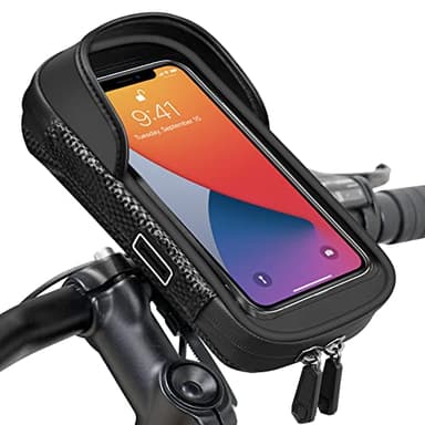 Vitalismo Wasserdicht Handyhalterung Handyhalter Fahrrad Lenkertasche 360°Drehbarem Fahrradhalterung Handy Halterung Halter Fahrradlenker Tasche Fahrradtasche mit Regenhaube für 7 Zoll Smartphone GPS