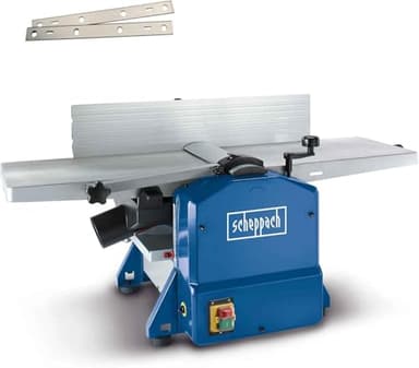 Scheppach Abricht- & Dickenhobelmaschine HMS1070 Hobelmaschine | Inkl. 1 Paar Ersatzmesser | 1500W Leistung | schwenkbarer Anschlag | Durchlasshöhe/-breite 120–254mm | Spanabnahme 2mm