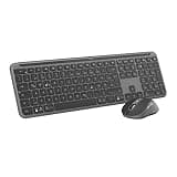 Logitech MK950 Signature Slim kabelloses Tastatur-Maus-Set, schlankes Design, leise tippen, Wechsel zwischen DREI Geräten, Bluetooth, mehrere Betriebssysteme, Windows, Mac, DEU QWERTZ-Layout, Graphit