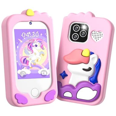 CHAKEYAKE Kinderkamera,Kinder Handy Smartphone Lernspielzeug,Kinder Kamera mit Dual Kamera 2.8" Touchscreen & MP3 Player&32GB Karte, Jungen Mädchen 3 4 5 6 7 8 9 10 Jahre Geburtstags Geschenke