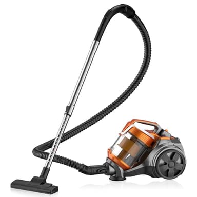 Qawner Staubsauger Beutellos 3600W, Bodenstaubsauger ohne Beutel, mit HEPA Filter, 5 m Reinigungsradius, 15000pa, 1.5L Dustbox, für Parkett,Teppich,Fliesen,leistungsstarker Staubsauger (A)