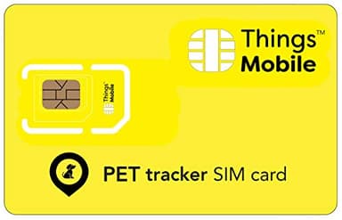 SIM-Karte für PET GPS Tracker/Tracker für Haustiere – Things Mobile – Weltweite Abdeckung, Netzwerk mit Mehreren Netzbetreibern GSM/2G/3G/4G LTE, ohne Festkosten, ohne Fälligkeit. 10 € Guthaben