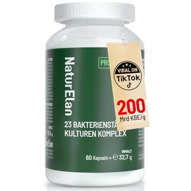 Probio 23 Kulturen Komplex, 200 Mrd KbE/g, Mehrere Premium Bakterienstämme mit Akazienfaser, 1 Kapsel pro Tag, mit Lactobacillus & Bifidobakterien, Vegan, 60 CT, Darmflora
