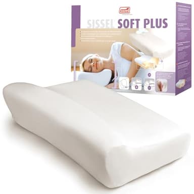 Sissel® Soft Plus Orthopädisches Nackenkissen | Viskoelastischer Spezialschaum für perfekten Schlafkomfort | Anpassbare Höhe | Weicher Velours-Bezug | Ideal bei Nackenbeschwerden | 5 Jahre Garantie