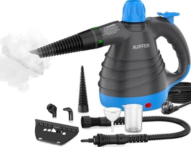 Dampfreiniger, Hochdruckdampf reinigt Staub aus Spalten, Chemiefreier Dampfreiniger Handgerät, 9 Aufsätze, Handdampfreiniger geeignet für die Reinigung verschiedener Oberflächen in Küchen und Fahrzeug