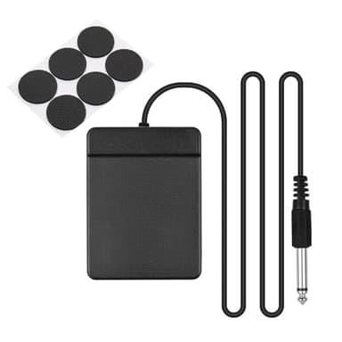 Sustain Pedal, Expression-Fußpedal, Fußschalter, Tastaturpedal, Halbpedal für Klavier und E-Keyboard Universal, Schwarz, 6,35 mm