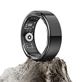 DekeFit Smart Ring (2025 Upgrade), Smartringe für Herren Damen, Gesundheitsring mit Herzfrequenz, SpO2, Schlaftracker, 100+ Sportmodi IP68 Wasserdicht, Android und iOS, Größe 8, Schwarz