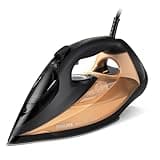 Philips Series 7000 Dampfbügeleisen – 2800 W, konstante Dampfleistung 50 g/min, Dampfstoß 250 g, Vertikaldampf, SteamGlide Elite Bügelsohle, Schwarz/Gold (DST7040/80)