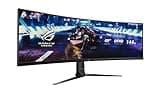ASUS ROG Strix XG49VQ - 49 Zoll DFHD Curved Gaming Monitor - 144 Hz, 4ms GtG, FreeSync2 HDR, DisplayHDR 400 - VA Panel, 32:9, 3840x1080, DisplayPort, HDMI, USB, ergonomisch