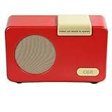 OER Musik Player, Musikbox für Demenzpatienten, Seniorenradio mit Leichte Bedienung, Speziell für Senioren mit Alzheimer, Geschenk für Menschen mit Demenz, Demenz Hilfsmittel (Rot)