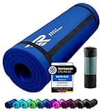 REFIT FITNESS Gymnastikmatte Profi 190 x 60 x 1.0 cm Blau PainProtect SmartCell NBR rutschfeste Yoga Matte Pilates Sport Gymnastik Yogamatte 10 MM Sportmatte Tragegurt Tasche