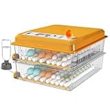 Chalixion Brutautomat Vollautomatisch von 120 Eiern, Brutmaschine mit automatischer Eierwende und Feuchtigkeitsüberwachung, Temperaturkontrolle, 5 automatische Brutmodi und Brutdaueraufzeichnung