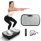 JOROTO JV30 4D Vibrationsplatte | Ganzkörper-Workout für zu Hause | 5 Schüttelmodi | 99 Vibrationsstufen | mit Widerstandsbändern Fernbedienung | Belastbarkeit 150kg | Gewichtsverlust | Toning