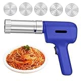 Hand Nudelmaschine Elektrische 50W 1500mah Elektrische Nudel Presse Akku Tragbare Nudelmaschine Elektrisch mit 5 Nudelscheiben für hausgemachte Spaghetti Maschine Küche