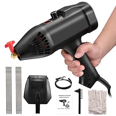 Hlieeosfcn Elektroden Schweißgerät,Hand gehalten 220V 3000W, tragbares elektrisches Schweißgerät,Elektroden Inverter Schweissgerät,Schweißstab Heimschweißgerät