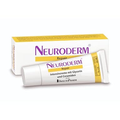 NEURODERM Repair Creme, 25 ml – Hautcreme mit Glycerin & Ceramiden bei Neurodermitis | Für Erwachsene, Kinder & Säuglinge – Unterstützt die Regeneration der trockenen Haut bei Ekzemen