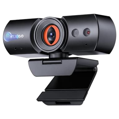 NexiGo HelloCam Pro, Webcam mit Windows Hello, 1080P 60FPS Autofokus, Echter Datenschutz, Automatischer elektronischer Verschluss, Computerkamera, Mikrofon, Gesichtsverbesserung, HD-USB-Webcam