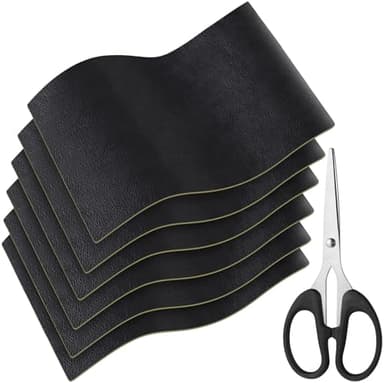 Sinofort 6 Stück Kunstleder Selbstklebend, 20×30cm Leder Reparatur Set, Kratzfestes Kunstleder Reparaturset, Verschleißfest und kratzfest Leder Patch für couch Autositz Sofa Möbel
