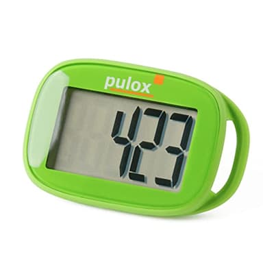 Pulox Pedometer PS-100 - Einfacher und präziser Schrittzähler mit 3D-Sensor ohne App in Grün