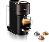 Nespresso De'Longhi Vertuo Next ENV120.BW, Kaffee- und Espressomaschine mit WIFI und Bluetooth, automatische Kapselzubereitung, One-Touch-Zubereitung, 12 Kapseln, Braun