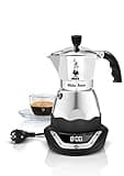 Bialetti Moka Timer, Elektrische Kaffeemaschine mit eingebautem Timer, 3 Tassen, 365 W, Schwarz